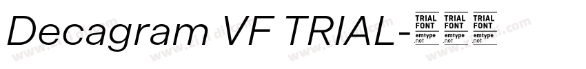 Decagram VF TRIAL字体转换